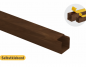 Preview: Kabelkanal selbstklebend 20x20 braun (Holzdesign VPE 10 Stück)