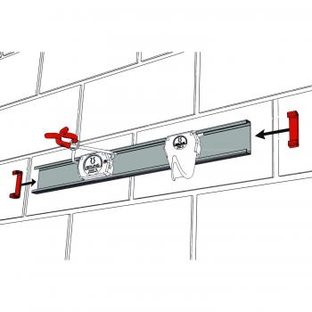 BRUNS Alu-Gerätehalterschiene mit 3 Haltern Länge 500 mm