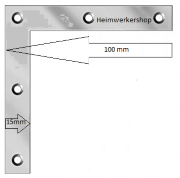 Eckwinkel verz. 100x100mm 25 Stk.