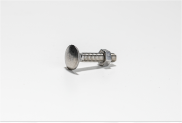 Torbandschraube DIN603 Edelstahl A2 + Muttern