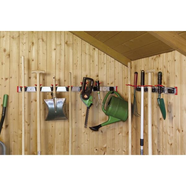 BRUNS Alu-Gerätehalterschiene mit 3 Haltern Länge 500 mm